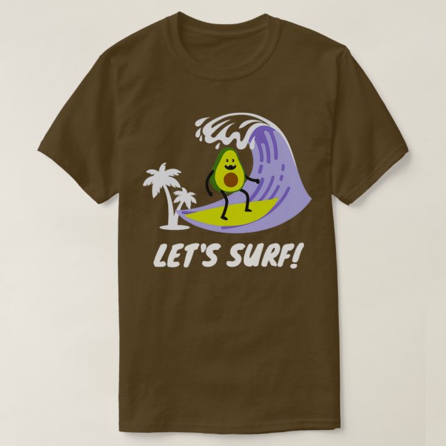 Funny avocado surfing 60 T-Shirt (Design Front)