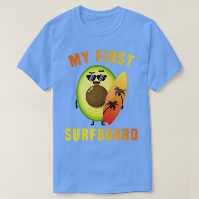 Funny Avocado Surfing gifr for lover surf 1 T-Shirt (Design Front)