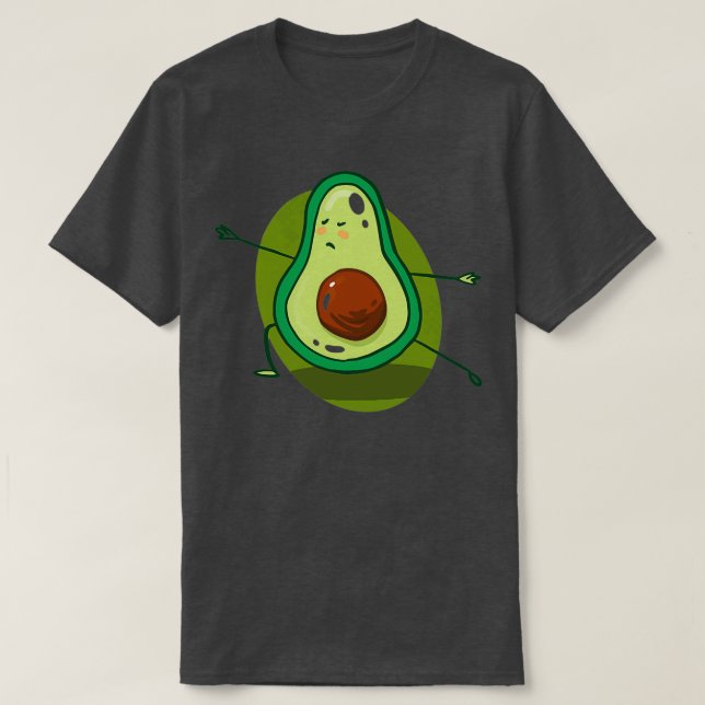 Funny Avocado yoga 1 T-Shirt (Design Front)