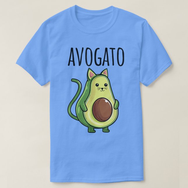 Funny Avogado Cat Mum Dad Vegan Vegetarian Cat Avo T-Shirt (Design Front)