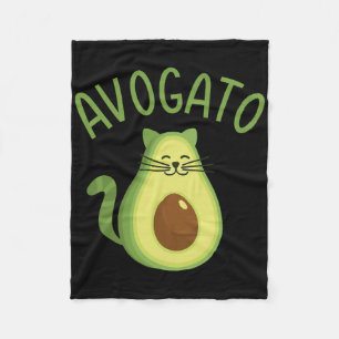 Funny Avogato Cat For Avocado Lover And Cinco De M Fleece Blanket