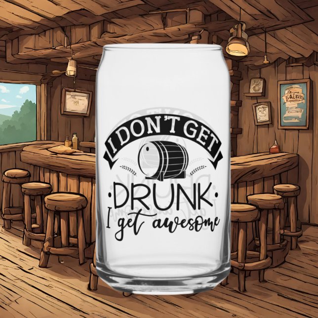 Funny awesome drunk word art can glass (Creator Uploaded)