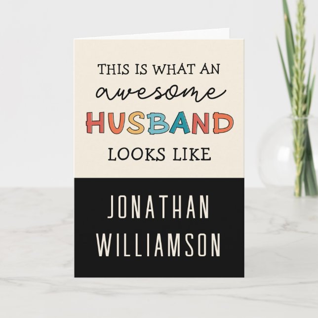 Funny Awesome Husband Gifts | Best Husband Ever Card (Front)