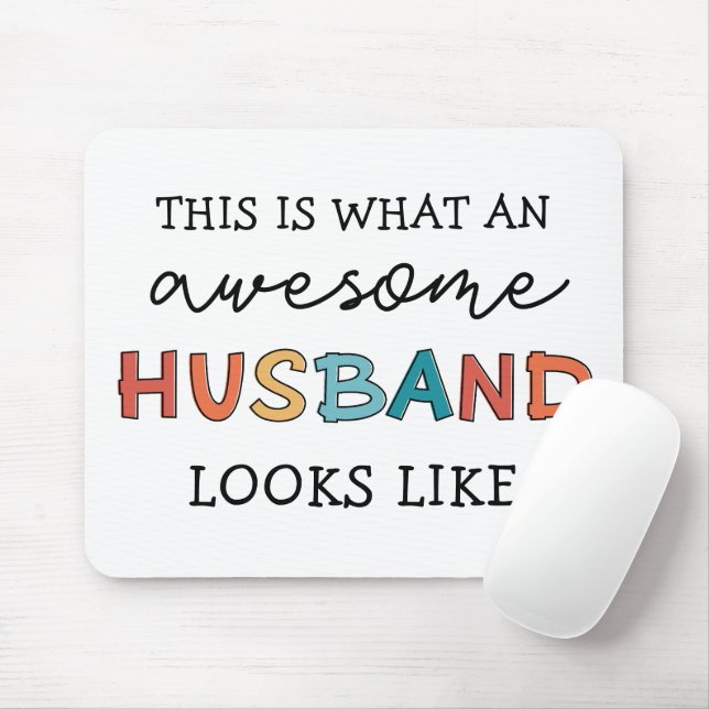 Funny Awesome Husband Gifts | Best Husband Ever Mouse Pad (With Mouse)