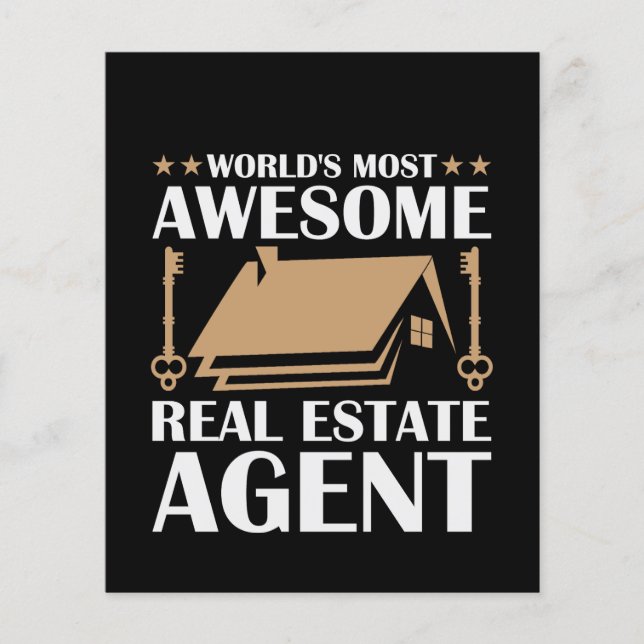 Funny Awesome Real Estate Agent Quote Flyer (Front)