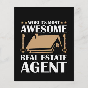 Funny Awesome Real Estate Agent Quote Flyer