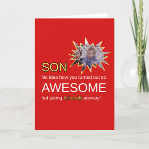 Funny Awesome Son Birthday Card