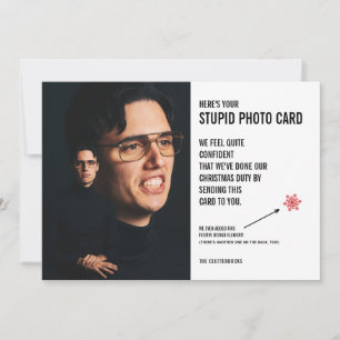 Funny Awkward Christmas Stupid Photo Card