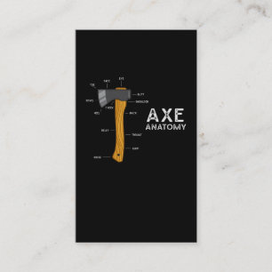 Funny Axe Humour Hatchet Woodworking Axe Throwing Business Card