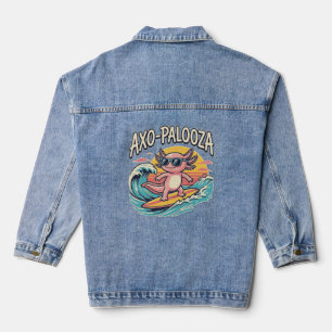 Funny Axo-Palooza 90s Alternative Concert Parody Denim Jacket