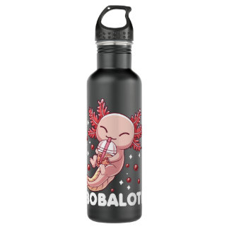 Funny Axolotl Bobalotl Boba Tea Bubble Milk Kawaii 710 Ml Water Bottle