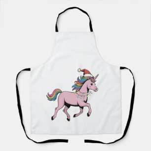 Funny Axolotl Christmas Santa Hat Xmas Outfit Apron