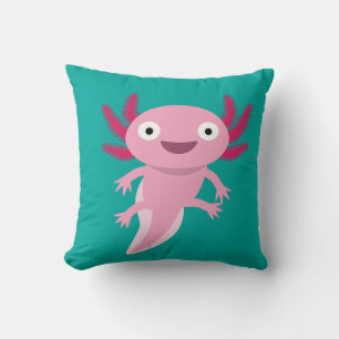 Funny Axolotl Illustration Cushion