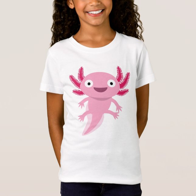 Funny Axolotl Illustration T-Shirt (Front)