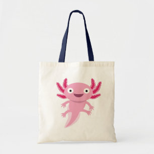 Funny Axolotl Illustration Tote Bag