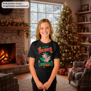 Funny Axolotl Joyful Holidays Christmas Cheers T-Shirt