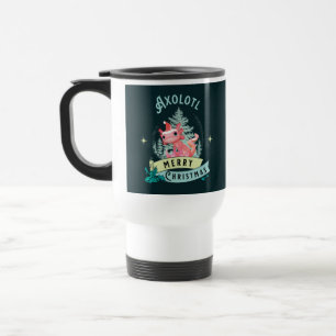 Funny Axolotl Merry Christmas Travel Mug