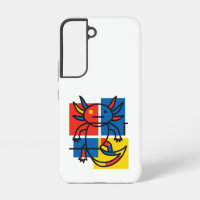 Funny Axolotl Piet Mondrian Abstract Art Pattern