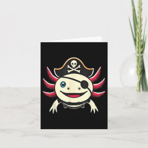 Funny Axolotl Pirate Cute Halloween Costume Tee Ad Card