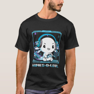 Funny Axolotl Playing Console Video Games Axolotl T-Shirt