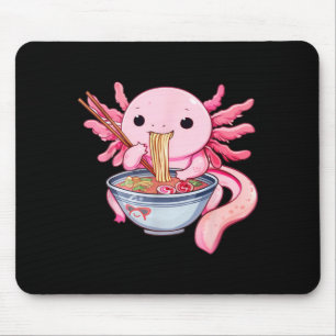 Funny Axolotl Ramen Kawaii Anime Japanese Graphic Mouse Pad
