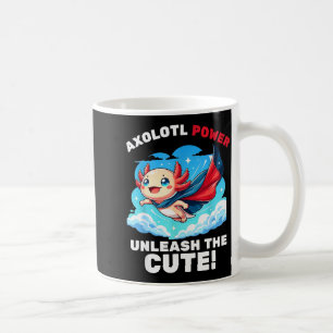Funny Axolotl Superhero Kids Boys Girls  Coffee Mug
