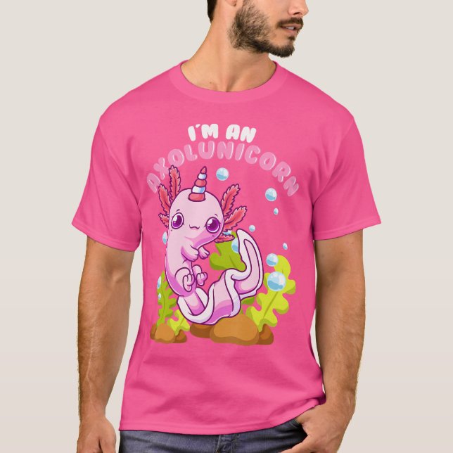 Funny Axolotl Unicorn Lover Mexican Salamander T-Shirt (Front)