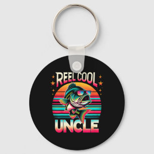 Funny B Fishing Uncle Reel Cool Uncle Father’s Day Key Ring