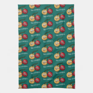 Funny Baa Humbug Sheep Christmas Cartoon Pattern Tea Towel