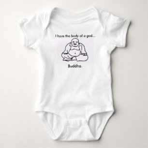 Funny Baby Bodysuit "Body of a god... Buddha."