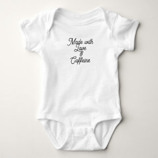 Funny Baby Bodysuit - Made with Love & Caffeine | 