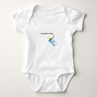 Funny baby bodysuit milk bottle protein shake