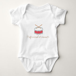 Funny baby bodysuit - professional drummer