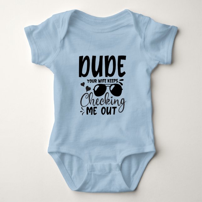 Funny baby boy word art bodysuit (Front)