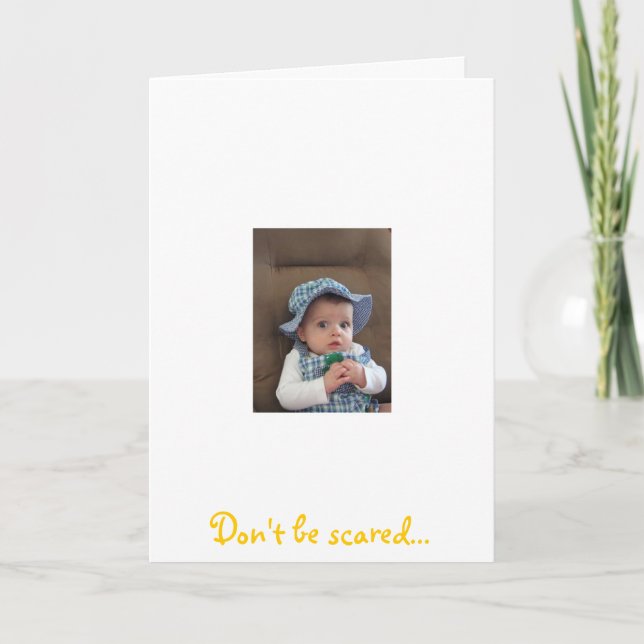 Funny Baby Easter Greeting Holiday Card (Front)