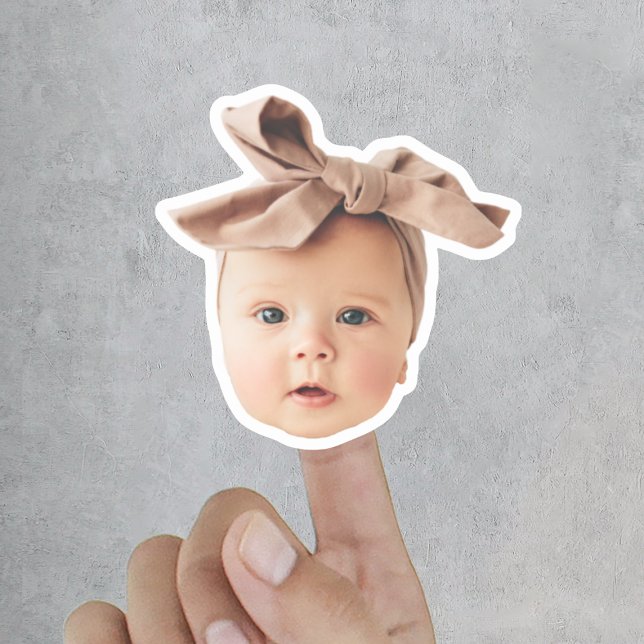 Funny Baby Face Cut Out Custom Photo (Funny Baby Face Cut Out Custom Photo Sticker
)