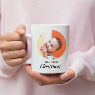 Funny Baby First Christmas Personalized Baby Photo Coffee Mug