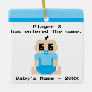 Funny Baby First Christmas Video Game Ornament