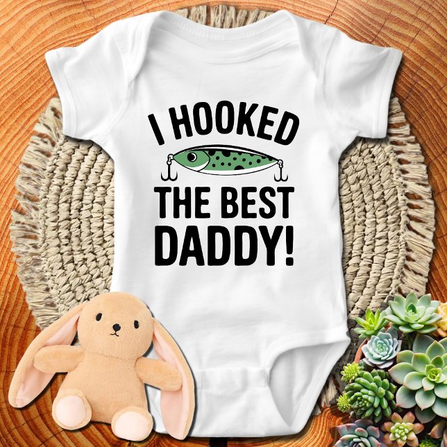 Funny Baby Fishing I Hooked The Best Daddy Baby Bodysuit (Creator Uploaded)