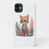 Funny baby fox headphone