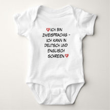 Funny Baby Gift, Zweisprachig Message, Customised 