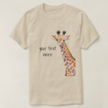 Funny Baby Giraffe Personalised  T-Shirt<br><div class="desc">Cute baby giraffe personalised t shirt. Original artwork by Komila Y.</div>