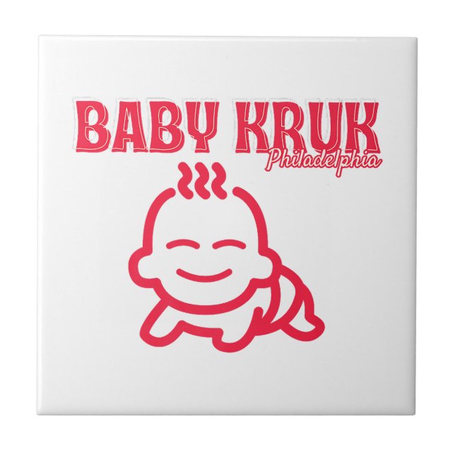 Funny Baby Kruk Philadelphia Premium  Tile (Front)