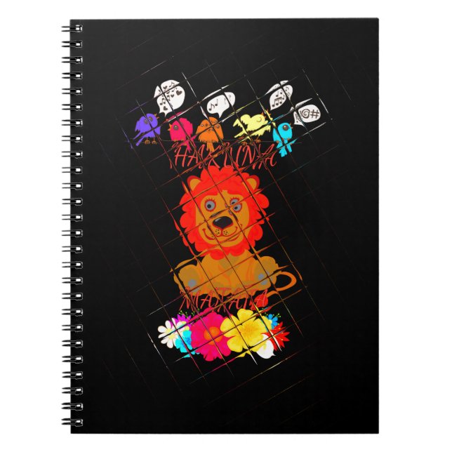 Funny Baby Lion King: Hakuna Matata Art Design Spiral Notebook (Front)