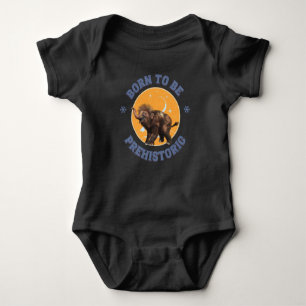 Funny Baby Mammoth Prehistoric Birthday Bodysuit