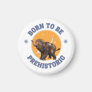 Funny Baby Mammoth Prehistoric Birthday Magnet