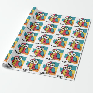 Funny Baby Owl Baby Gift Wrap