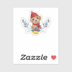 Funny Baby Poodle Dog Santa Christmas Gift