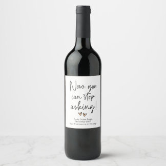 Funny Baby Pregnancy Announcement for Family Wine Label