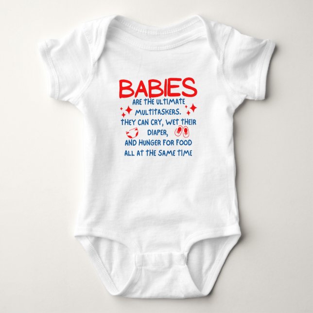 Funny Baby Qoutes Gift Baby Bodysuit (Front)
